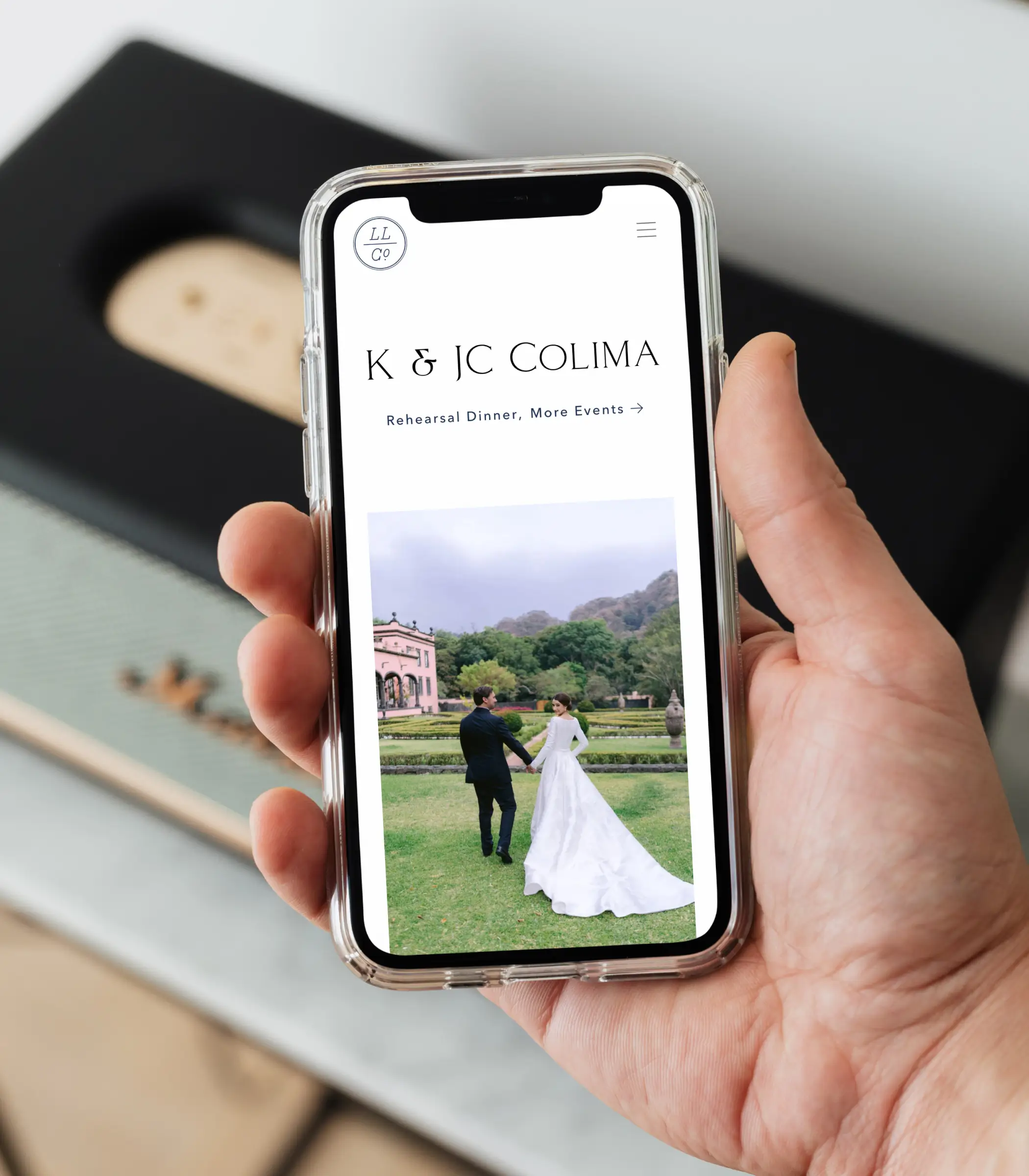 A mobile screenshot of a wedding gallery.