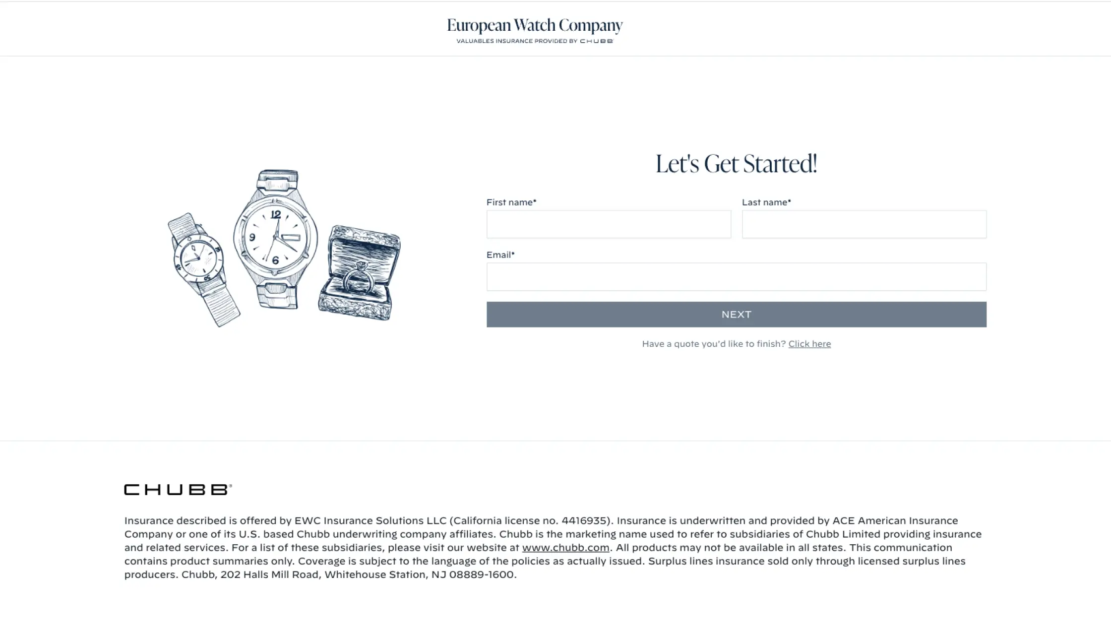 System diagrams of EWC's insurance platform